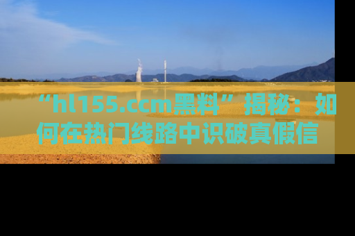 “hl155.ccm黑料”揭秘：如何在热门线路中识破真假信息