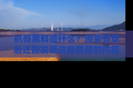 扒哥黑料是什么？原来登录后还能发现这些隐藏的内幕！