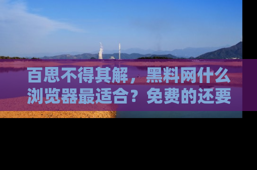 百思不得其解，黑料网什么浏览器最适合？免费的还要能吃瓜太难了！