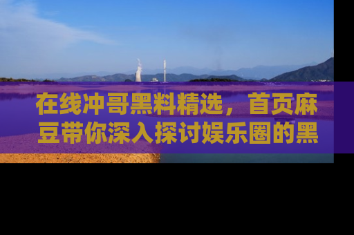 在线冲哥黑料精选,首页麻豆带你深入探讨娱乐圈的黑暗面